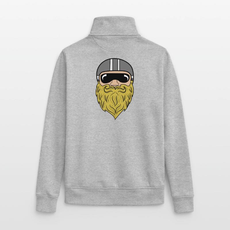 Bart Ziegenbart Bartfrisur Schnurrbart Bartträger Unisex Organic Zip Sweatshirt von Stanley/Stella