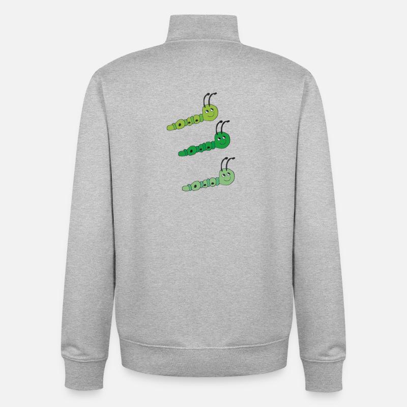 Raupen drillinge - Unisex Organic Zip Sweatshirt von Stanley/Stella - Grau meliert