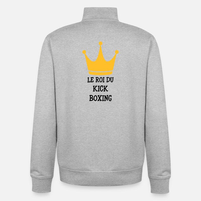 Kickboxen / Kickboxing / Kickboxer / Kick Boxing - Unisex Organic Zip Sweatshirt von Stanley/Stella - Grau meliert