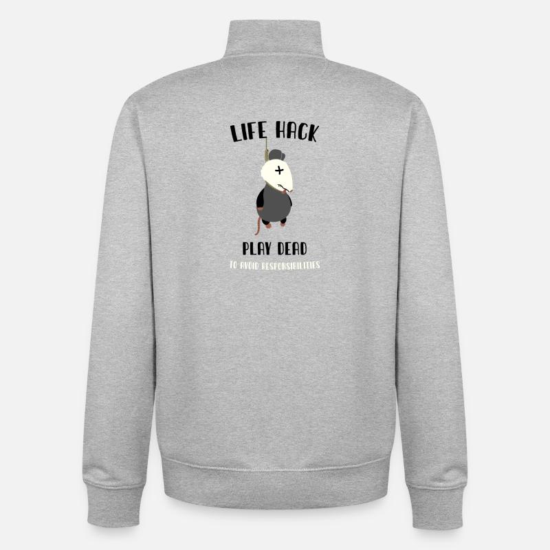 Life Hack - Unisex Organic Zip Sweatshirt von Stanley/Stella - Grau meliert