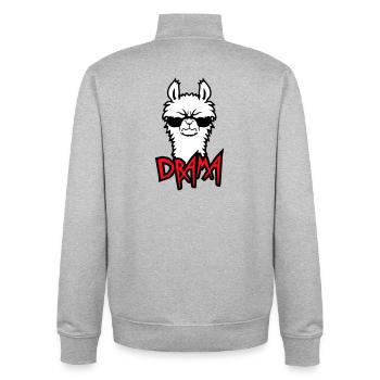 Lama Cool Wütend Sonnenbrille Pelzig Sauer Alpaka - Unisex Organic Zip Sweatshirt von Stanley/Stella - Grau meliert - Hinten - AI Model Male 185 light (185cm)