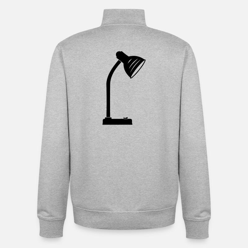 Lampes d’éclairage lampe de bureau - Sweat zippé unisexe en coton bio Stanley/Stella - gris chiné