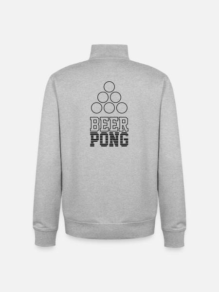 Bier Pong Logo 7 - Unisex Organic Zip Sweatshirt von Stanley/Stella - Grau meliert
