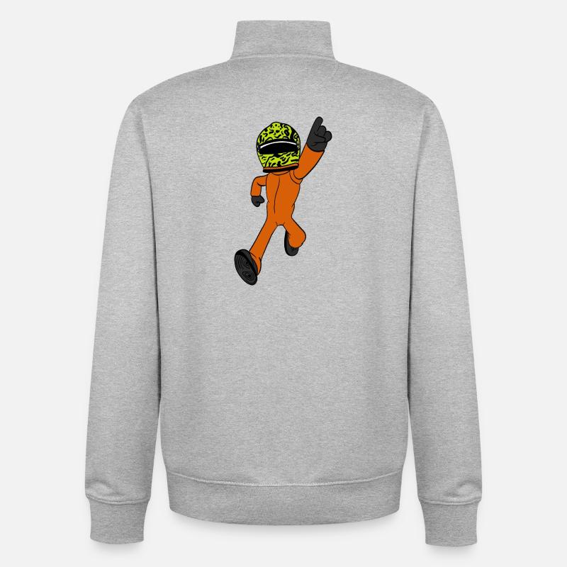 pilote de course - Sweat zippé unisexe en coton bio Stanley/Stella - gris chiné