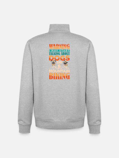 Propriétaire de VTT Vélo de VTT - Sweat zippé unisexe en coton bio Stanley/Stella - gris chiné