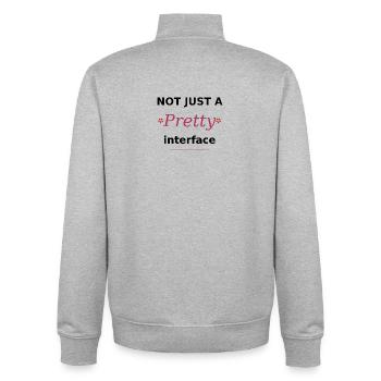 Not just a pretty Interface - UI/UX Tech Style - Unisex Organic Zip Sweatshirt von Stanley/Stella - Grau meliert - Hinten - AI Model Male 185 light (185cm)
