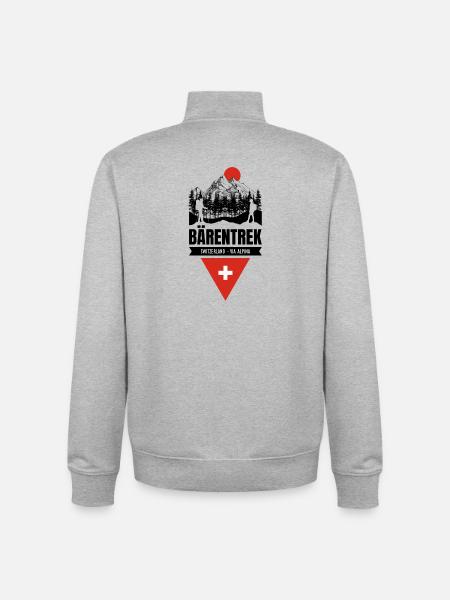Schweiz Barentrek Via Alpina - Unisex Organic Zip Sweatshirt von Stanley/Stella - Grau meliert