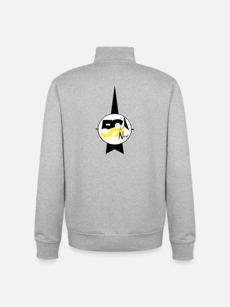 59 North logo - Unisex Organic Zip Sweatshirt by Stanley/Stella - heather grey