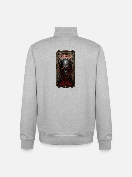 Algorithmus der Nacht: Fehlerfrei unberechenbar - Unisex Organic Zip Sweatshirt von Stanley/Stella - Grau meliert