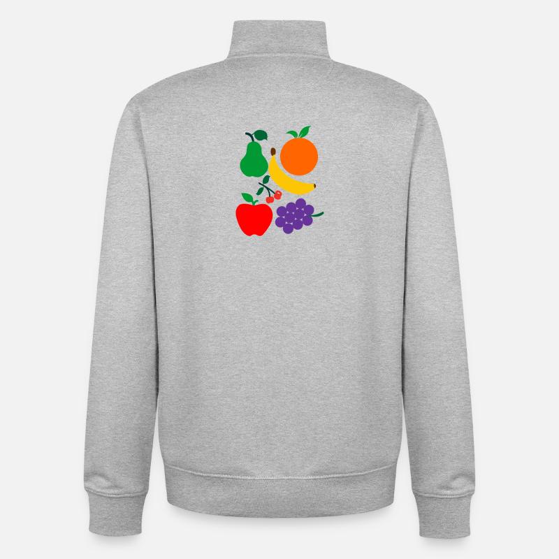 Obst - Unisex Organic Zip Sweatshirt von Stanley/Stella - Grau meliert