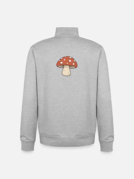 TINY ACTIVISTS | Pilz - Unisex Organic Zip Sweatshirt von Stanley/Stella - Grau meliert