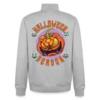 Halloween Season - Unisex Organic Zip Sweatshirt by Stanley/Stella - heather grey - Back - AI Model Male 185 light (185cm)