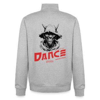 Rotes Dance Logo Energie - Unisex Organic Zip Sweatshirt von Stanley/Stella - Grau meliert - Hinten - AI Model Male 185 light (185cm)