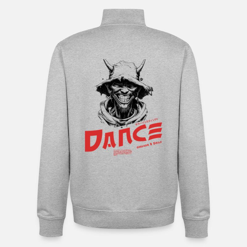 Rotes Dance Logo Energie - Unisex Organic Zip Sweatshirt von Stanley/Stella - Grau meliert