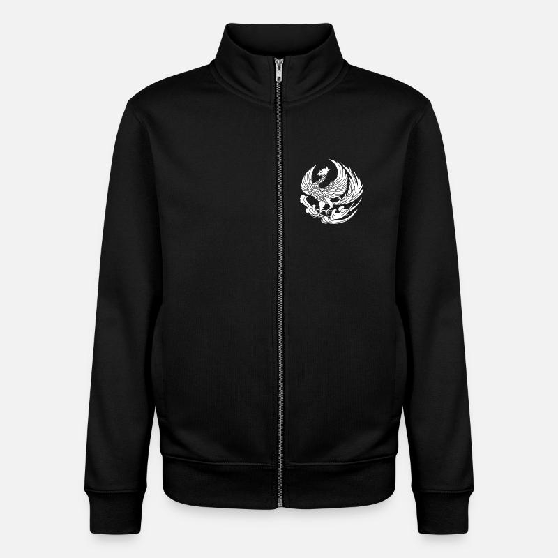 Couleur blanche phénix - Sweat zippé unisexe en coton bio Stanley/Stella - noir