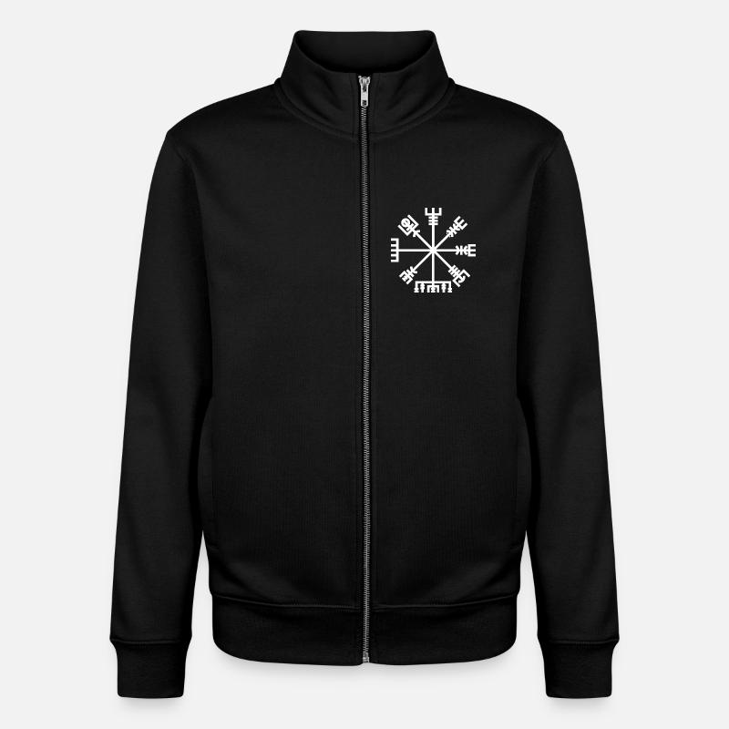 Couleur blanche Vegvisir - Sweat zippé unisexe en coton bio Stanley/Stella - noir