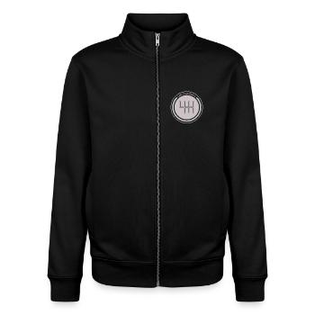 Manualschaltung Emblem Save the Manuals - Unisex Organic Zip Sweatshirt von Stanley/Stella - Schwarz - Vorne - AI Model Female 172 light (172cm) & AI Model Male 185 light (185cm)