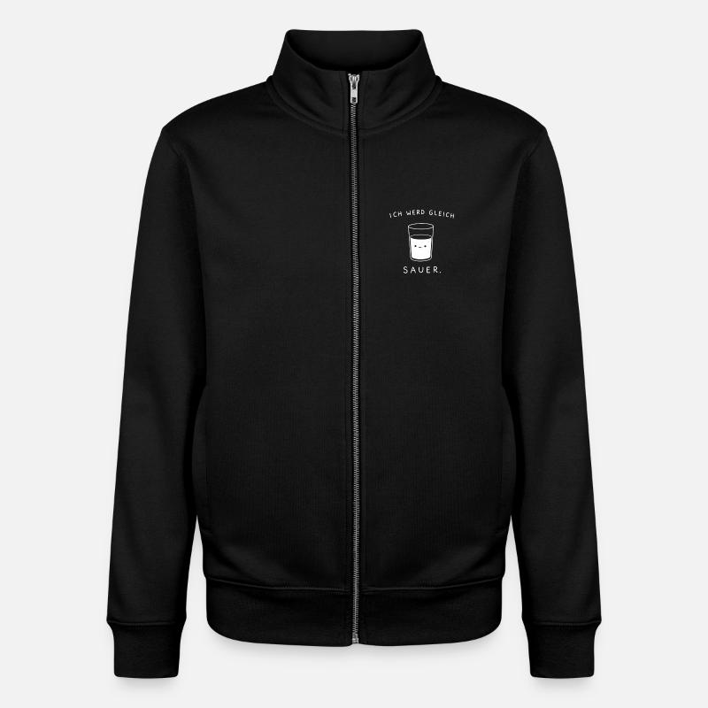 Ich werd gleich sauer - Unisex Organic Zip Sweatshirt von Stanley/Stella - Schwarz