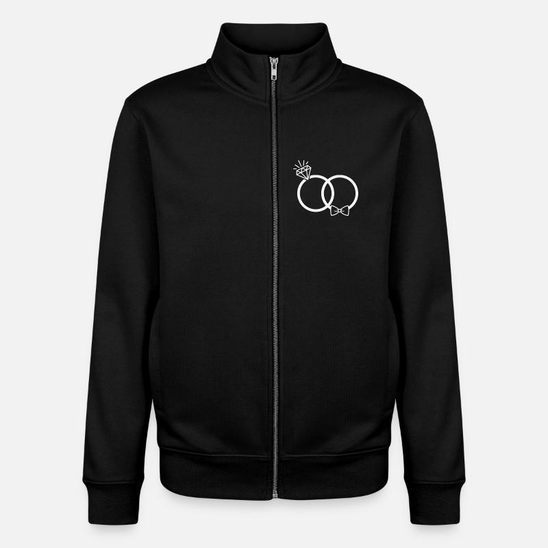 Eheringe - Unisex Organic Zip Sweatshirt von Stanley/Stella - Schwarz