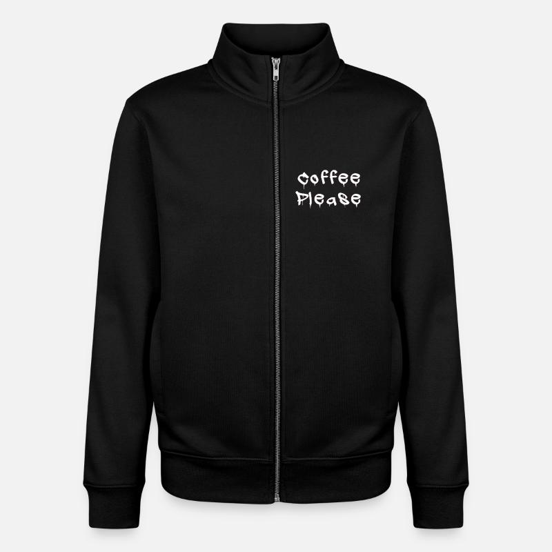 COFFEE_PLEASE - Sweat zippé unisexe en coton bio Stanley/Stella - noir
