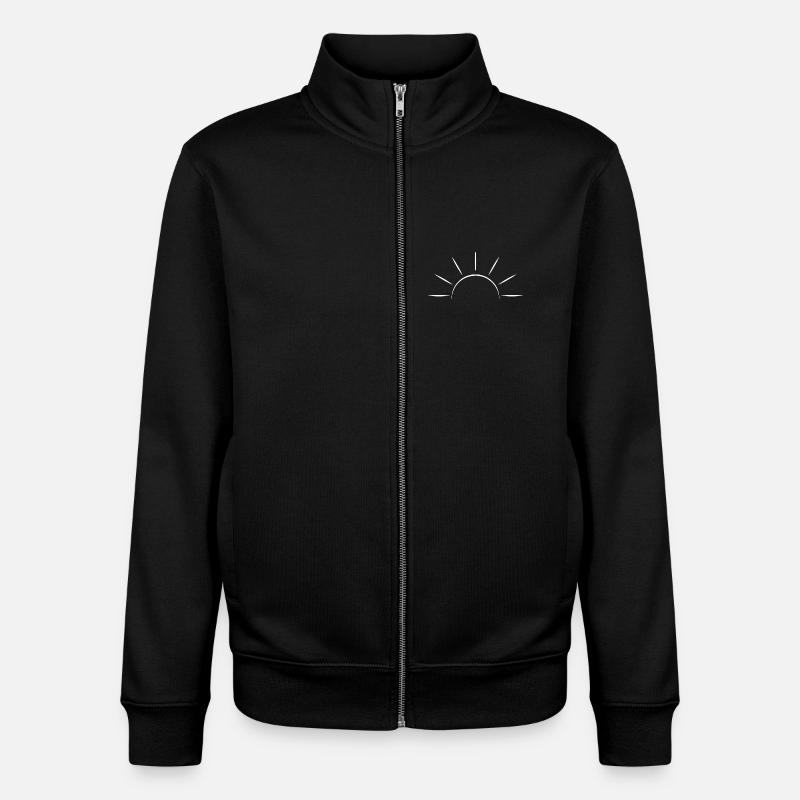 Sunrise white - Minimal Design - Sweat zippé unisexe en coton bio Stanley/Stella - noir