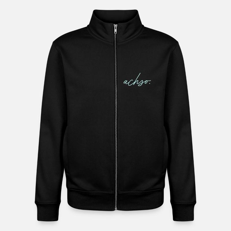 Eh bien. Vague bleue - Sweat zippé unisexe en coton bio Stanley/Stella - noir