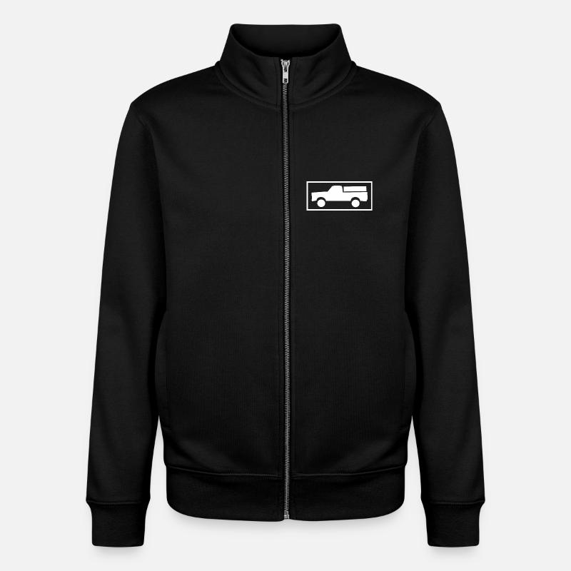 Silhouette du micro dans le cadre - Sweat zippé unisexe en coton bio Stanley/Stella - noir