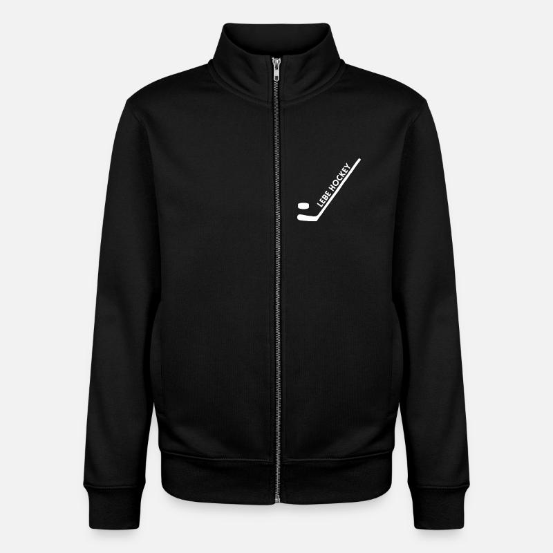 Style de hockey en direct - Sweat zippé unisexe en coton bio Stanley/Stella - noir
