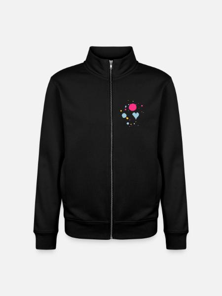 Farbkleckse,Tropfen und Herz - Unisex Organic Zip Sweatshirt von Stanley/Stella - Schwarz