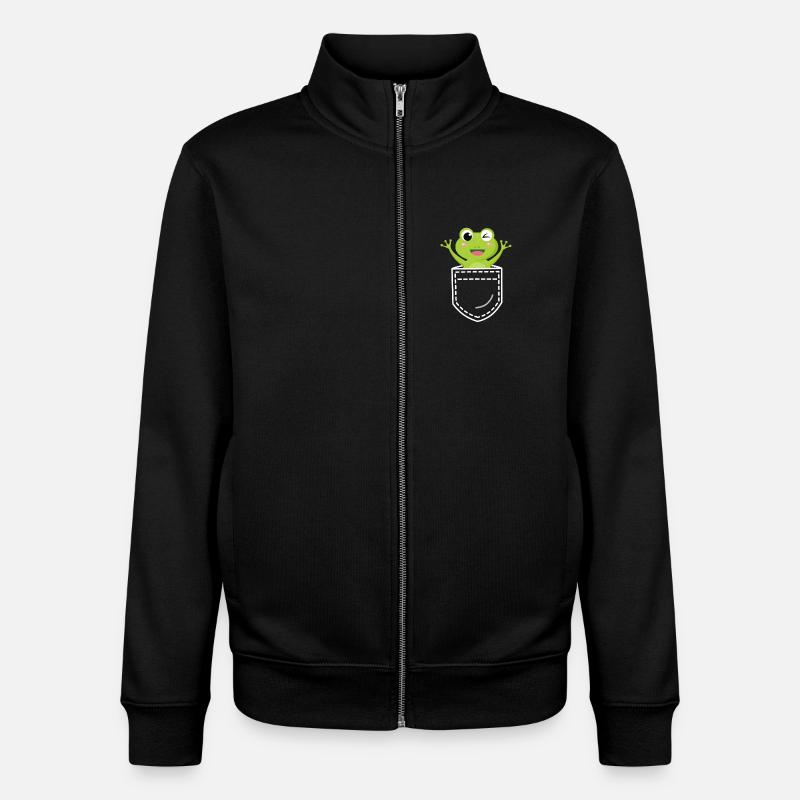 Frog Frogs - Unisex Organic Zip Sweatshirt by Stanley/Stella - black