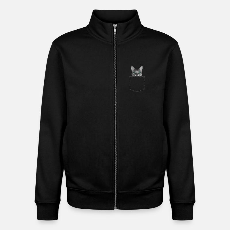 Katze Katzen - Unisex Organic Zip Sweatshirt von Stanley/Stella - Schwarz