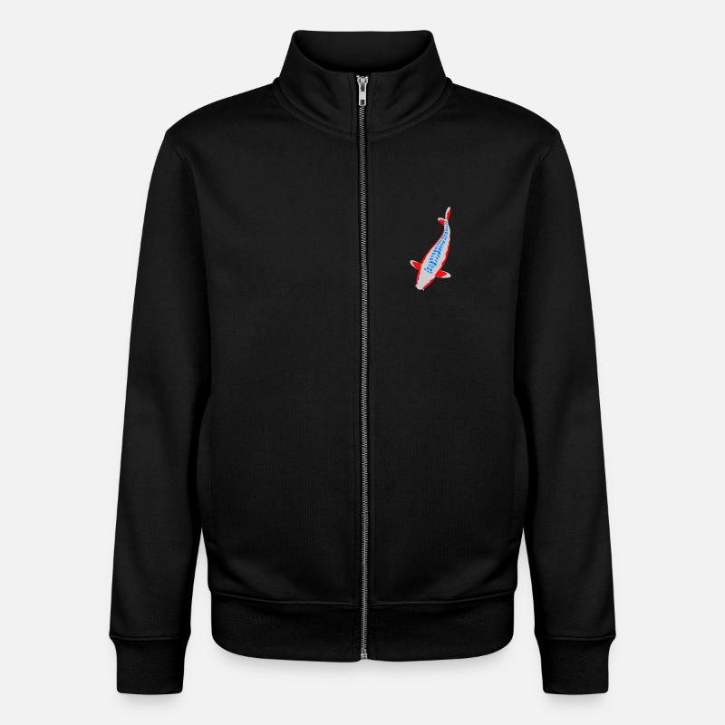 Koi - Nishikigoi - Sweat zippé unisexe en coton bio Stanley/Stella - noir