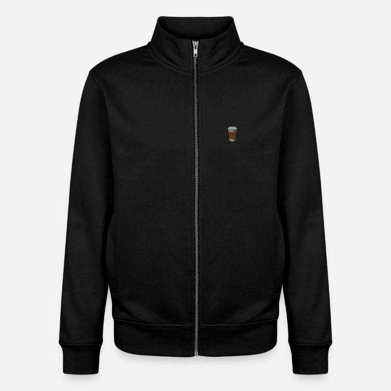 Kaffeebecher bestickt - Unisex Organic Zip Sweatshirt von Stanley/Stella - Schwarz