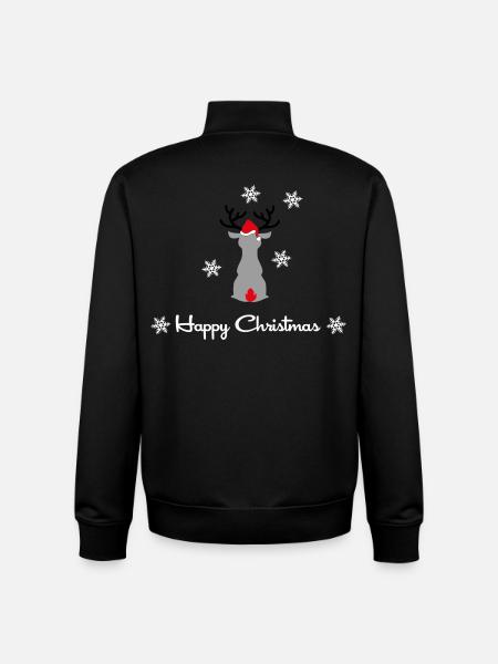 christmas - Unisex Organic Zip Sweatshirt by Stanley/Stella - black