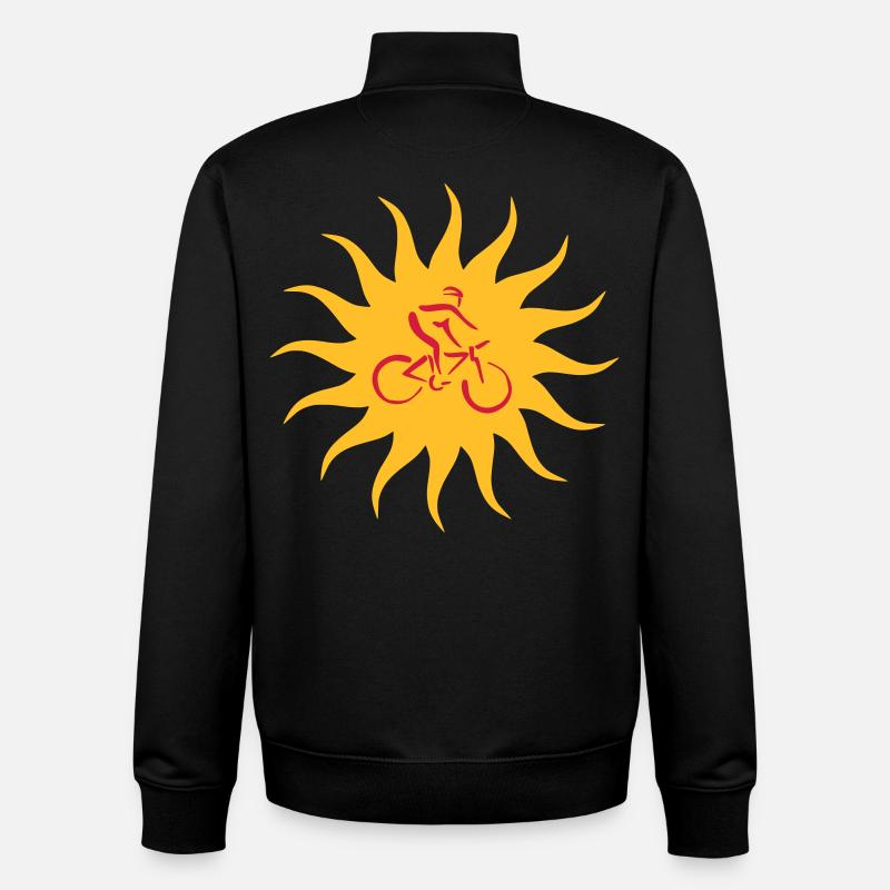 Biker Sun - Sweat zippé unisexe en coton bio Stanley/Stella - noir