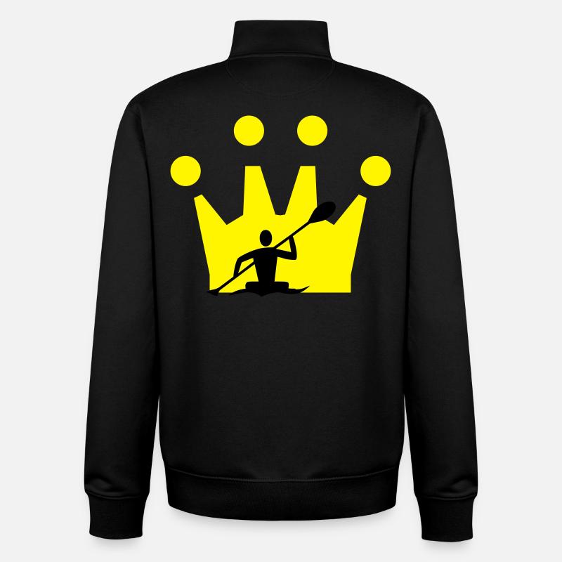 Couronne de canoë - Sweat zippé unisexe en coton bio Stanley/Stella - noir