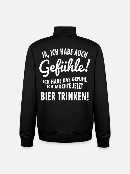 Bier trinken! - Unisex Organic Zip Sweatshirt von Stanley/Stella - Schwarz