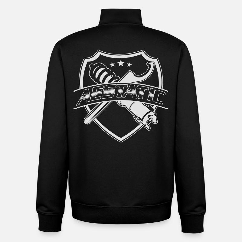 Aestatic, Static Tuner Design - Unisex Organic Zip Sweatshirt by Stanley/Stella - black