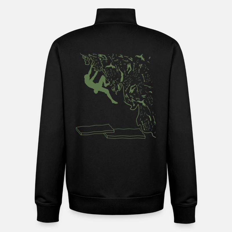 Bouldering with passion - Unisex Organic Zip Sweatshirt by Stanley/Stella - black