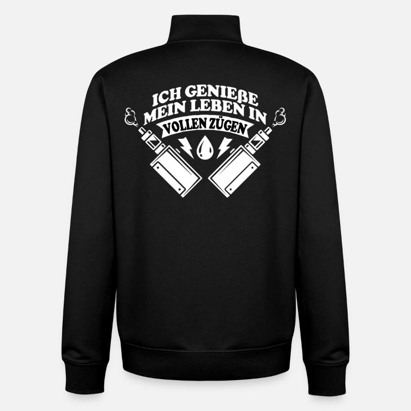 Ich genieße... - Unisex Organic Zip Sweatshirt von Stanley/Stella - Schwarz