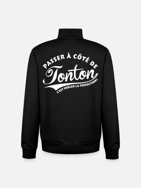 Tonton perfection - Sweat zippé unisexe en coton bio Stanley/Stella - noir