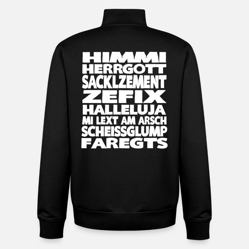 HIMMI HERRGOTT - Unisex Organic Zip Sweatshirt von Stanley/Stella - Schwarz