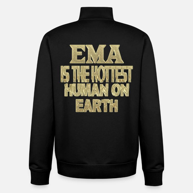 Ema - Unisex Organic Zip Sweatshirt by Stanley/Stella - black
