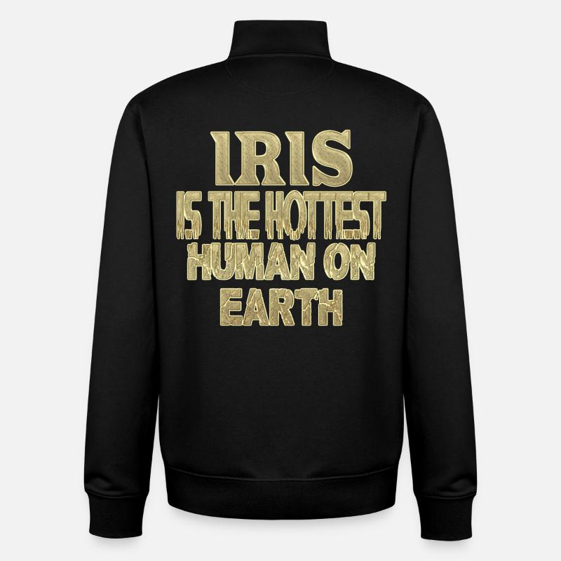 iris - Sweat zippé unisexe en coton bio Stanley/Stella - noir