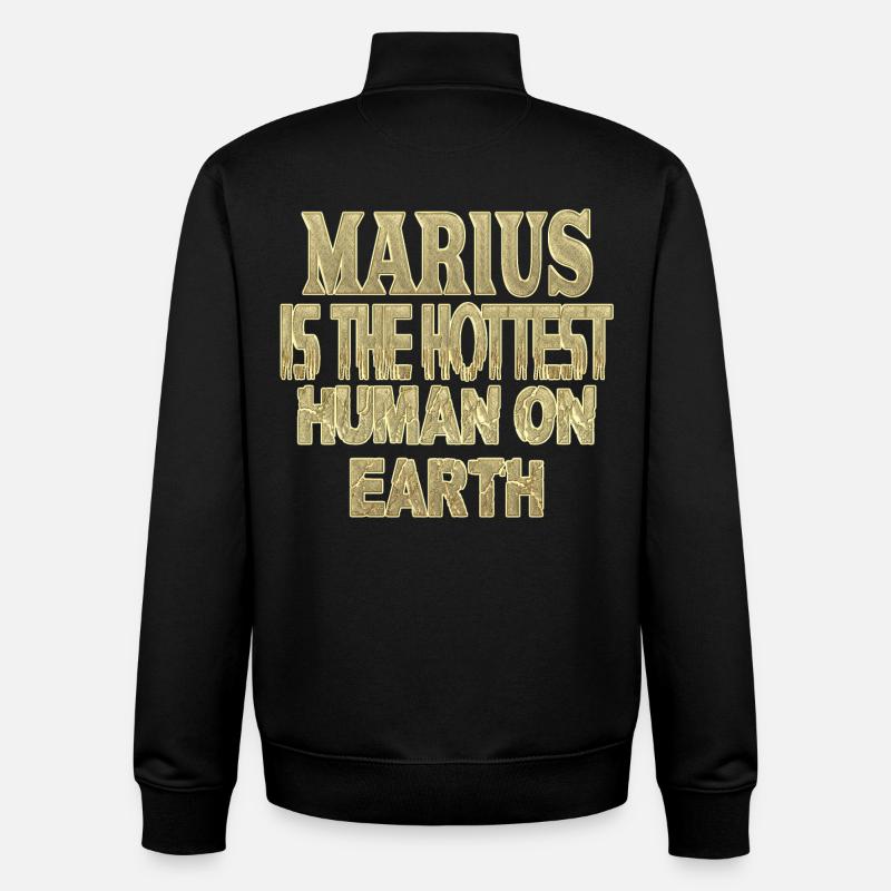 Marius - Sweat zippé unisexe en coton bio Stanley/Stella - noir