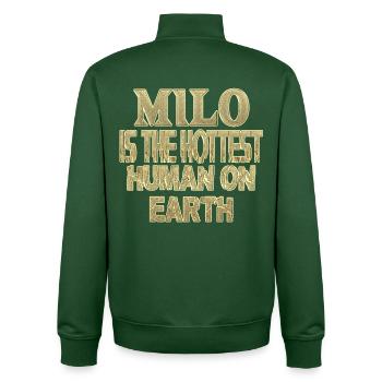 Milo - Sweat zippé unisexe en coton bio Stanley/Stella - vert bouteille - Dos - AI Model Male 185 dark (185cm)
