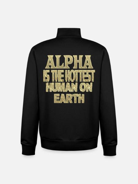 alpha - Unisex Organic Zip Sweatshirt by Stanley/Stella - black