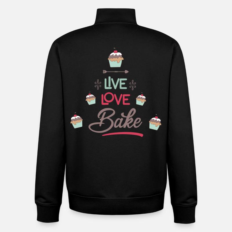 to bake - Unisex Organic Zip Sweatshirt by Stanley/Stella - black