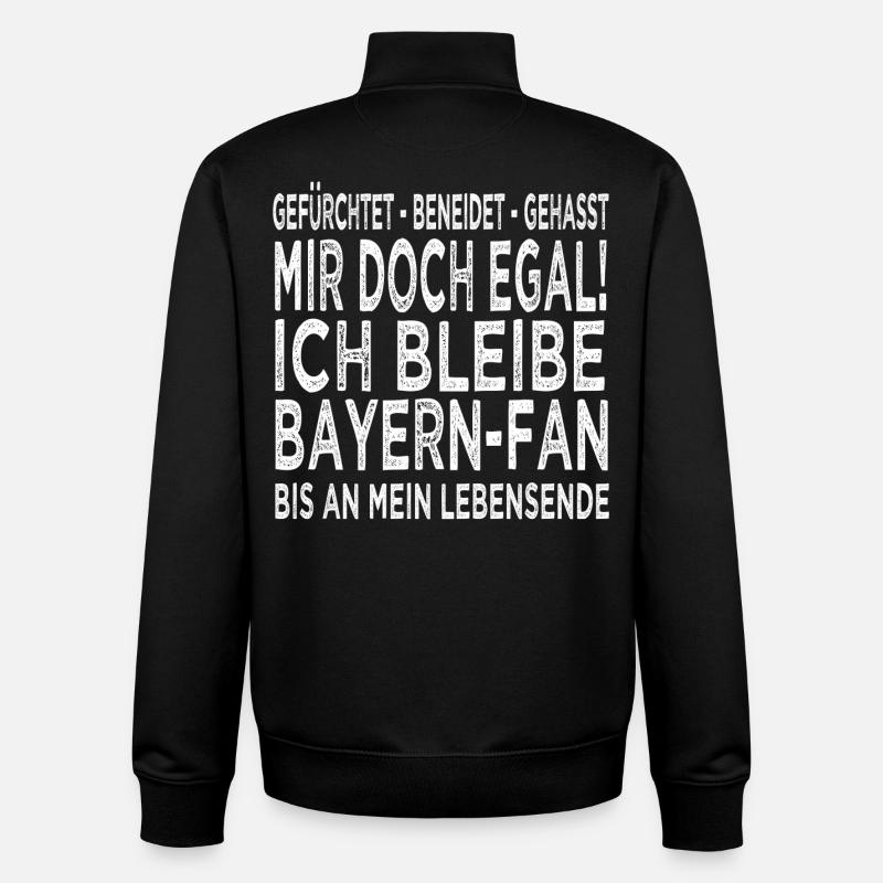 Bayern Fan - Unisex Organic Zip Sweatshirt von Stanley/Stella - Schwarz