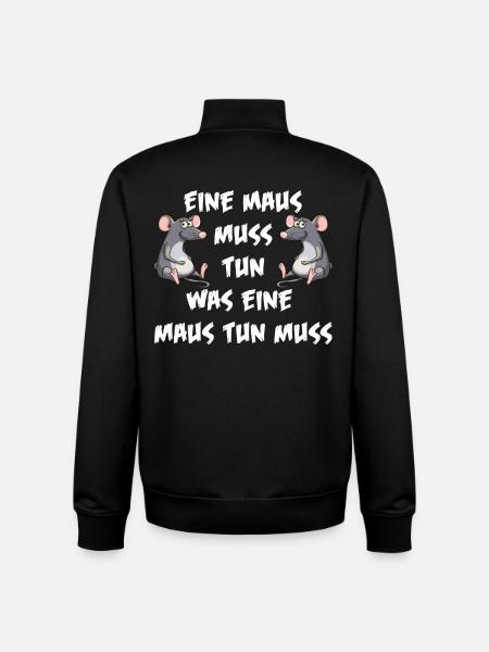 Maus tun muss - Unisex Organic Zip Sweatshirt von Stanley/Stella - Schwarz